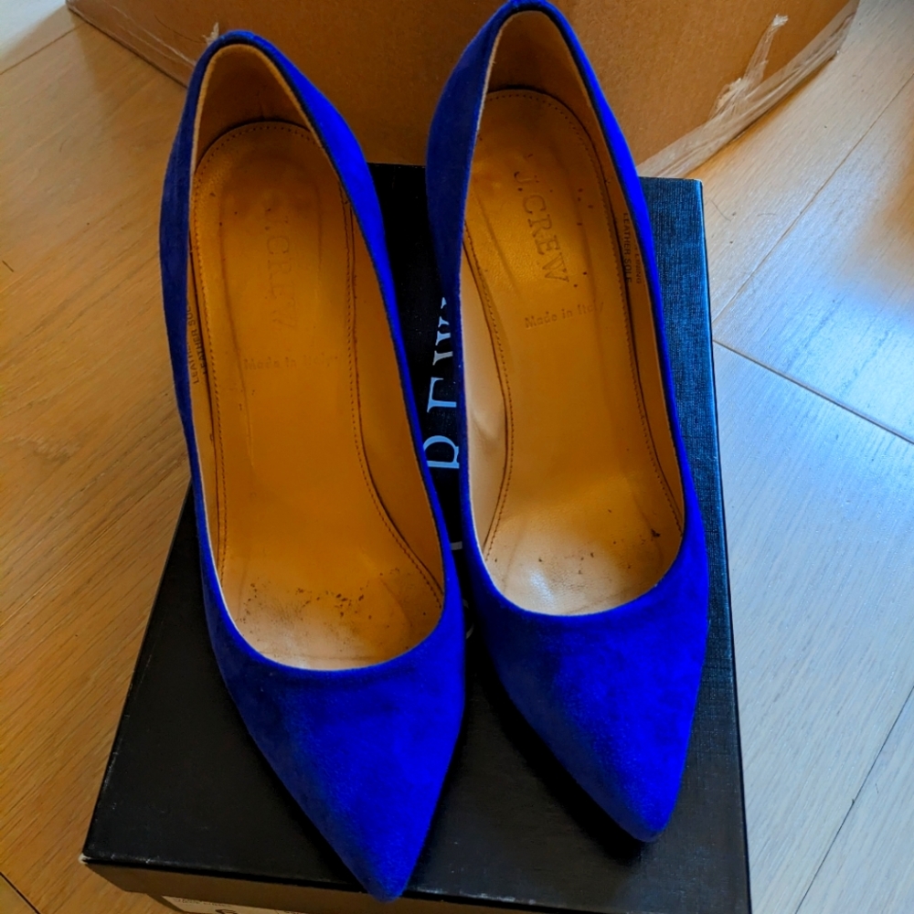 J crew suede heels